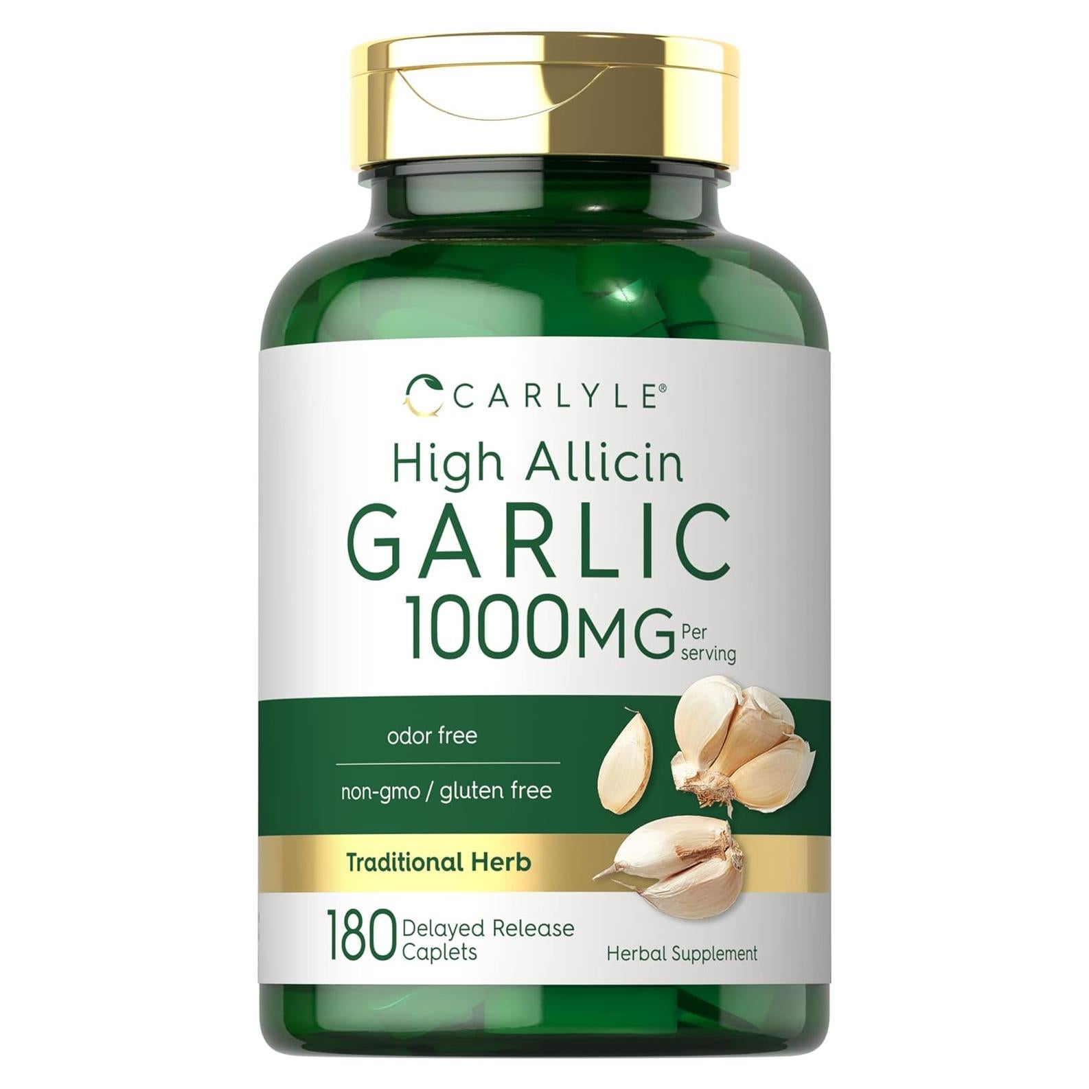 Suplemento de Ajo Desodorizado Carlyle 1000mg - 180 Tabletas