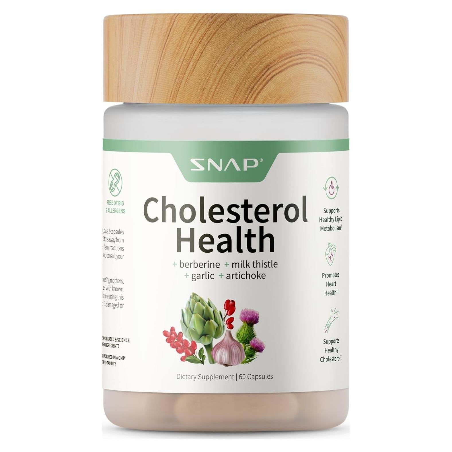 Suplementos Snap Salud del Colesterol 60 Cápsulas - Equilibrio Lipídico