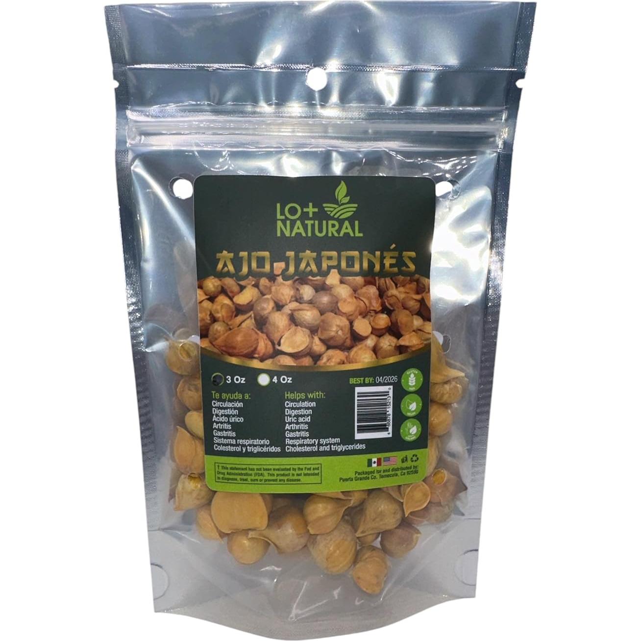 Ajo Japonés 85g LO+NATURAL Bolsa Resellable 100% Natural
