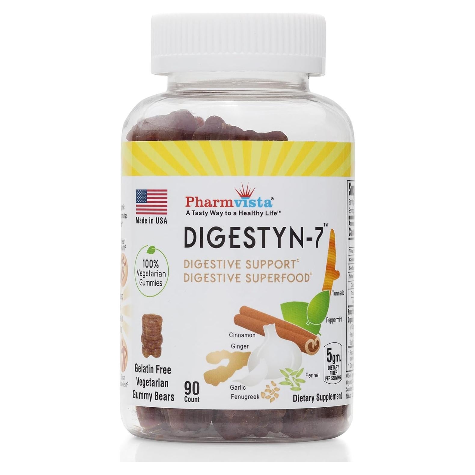 Gominolas Digestivas Orgánicas Digestyn-7 90 Unidades 200mg