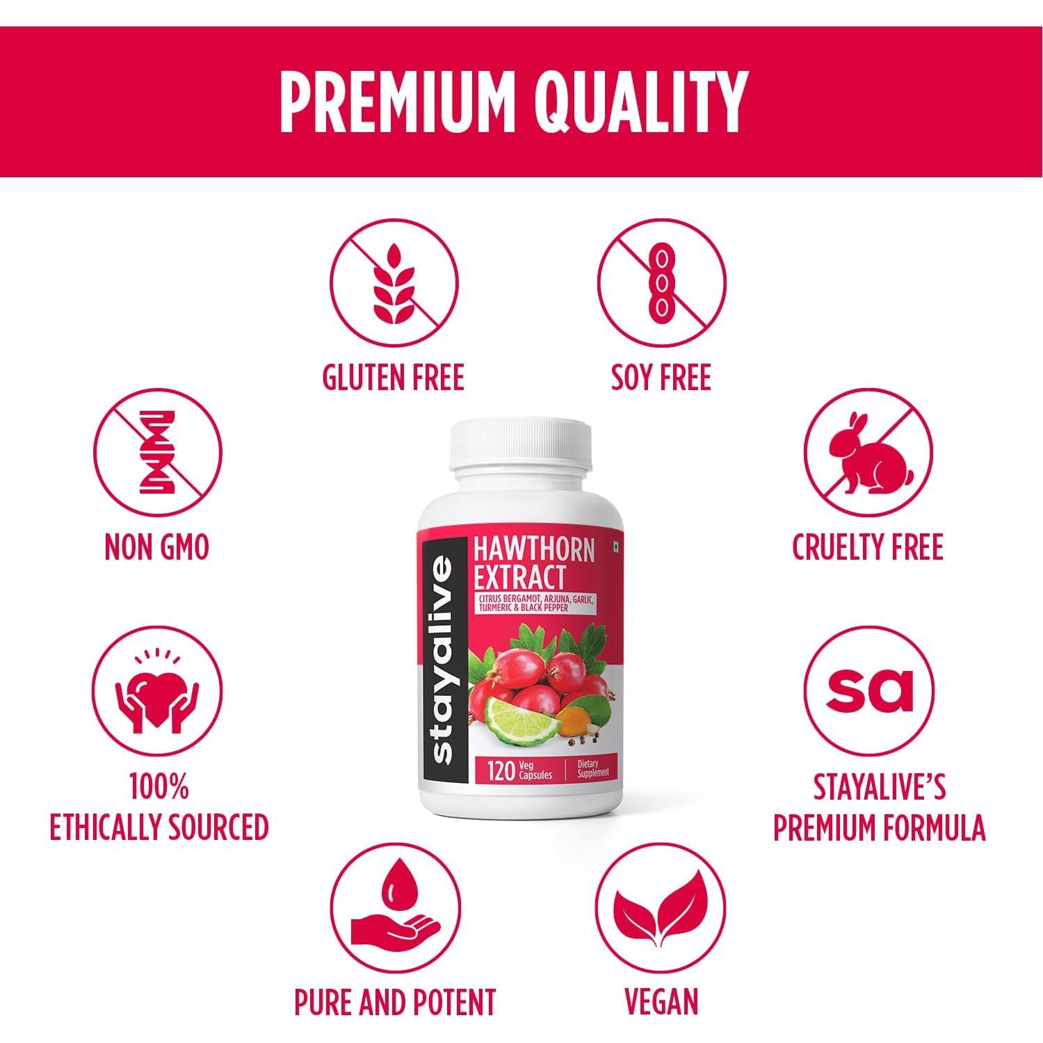 Cápsulas de Baya de Espino Stay Alive 120 Veganas 20:1