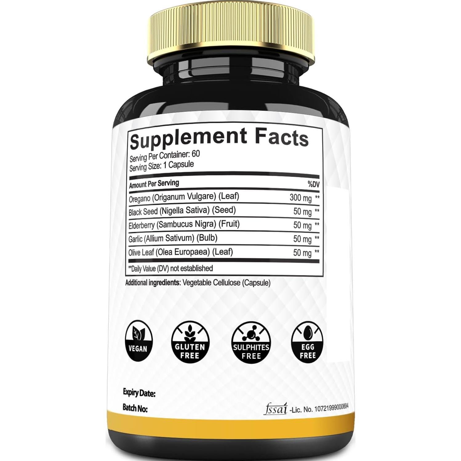 Cápsulas de Orégano 5en1 Mecisco - 60 Unidades Salud Digestiva