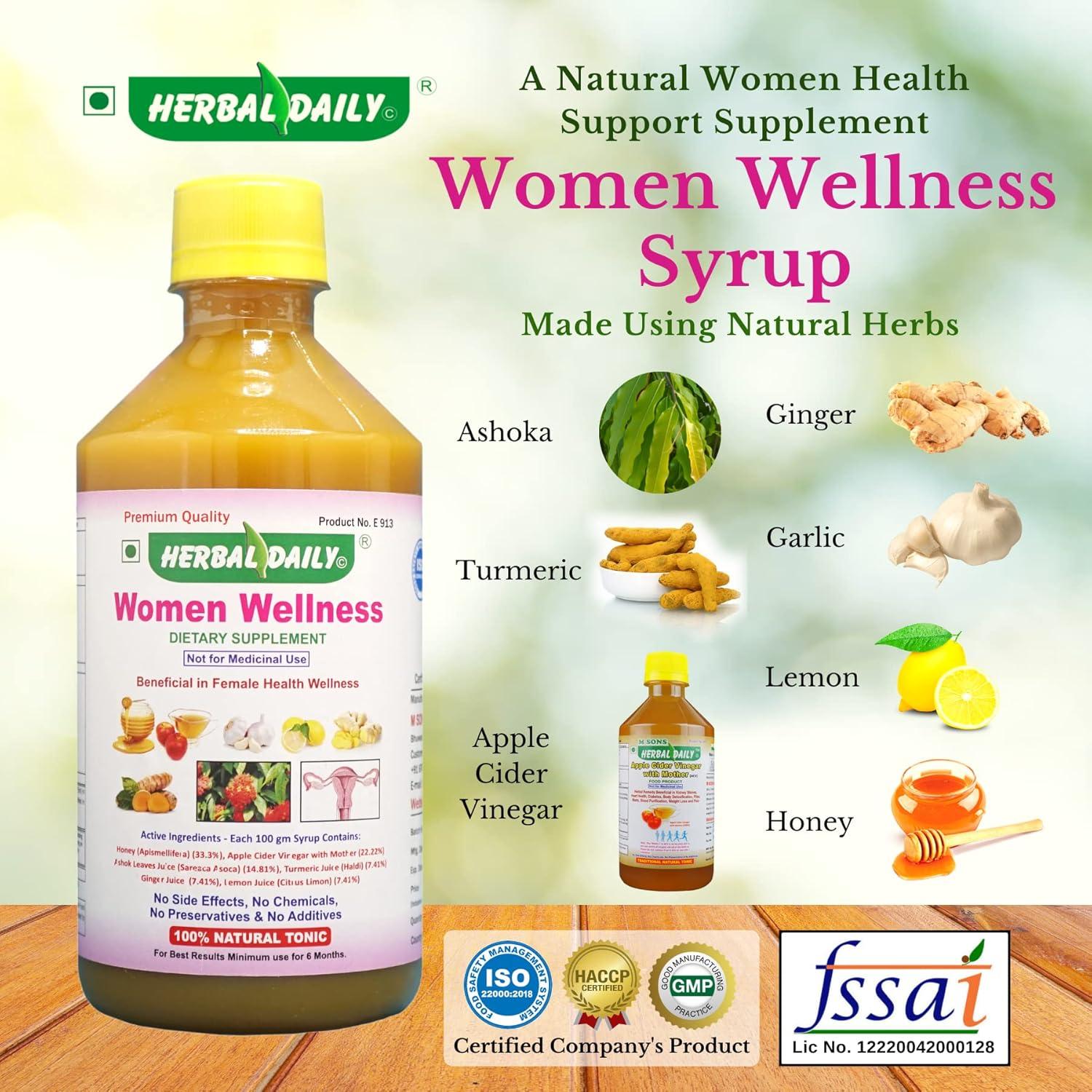 Jarabe Bienestar Femenino 400ml - Suplemento Natural Herbal Daily