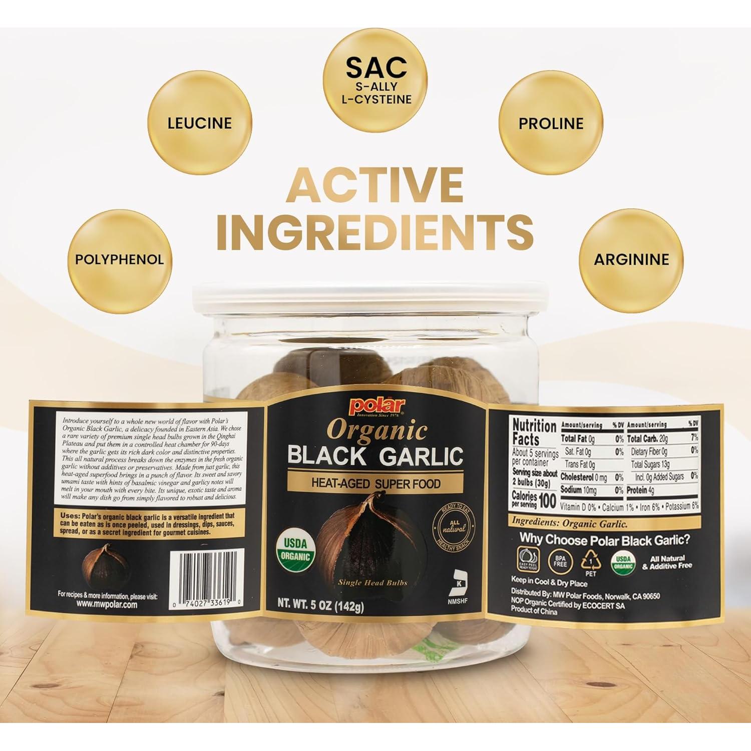 Ajo Negro Orgánico MW Polar 142 g - Snack Saludable Natural