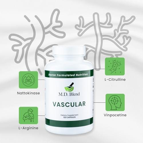 Suplemento Vascular M.D. Blend - 120 Cápsulas de Ajo y Jengibre