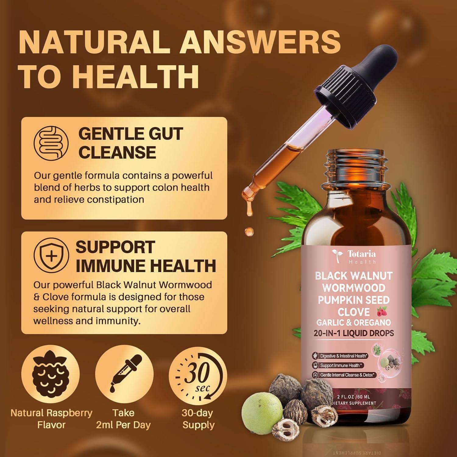 Tintura 20 en 1 Totaria - Salud Digestiva y Limpieza Intestinal - Sabor Frambuesa - 132g