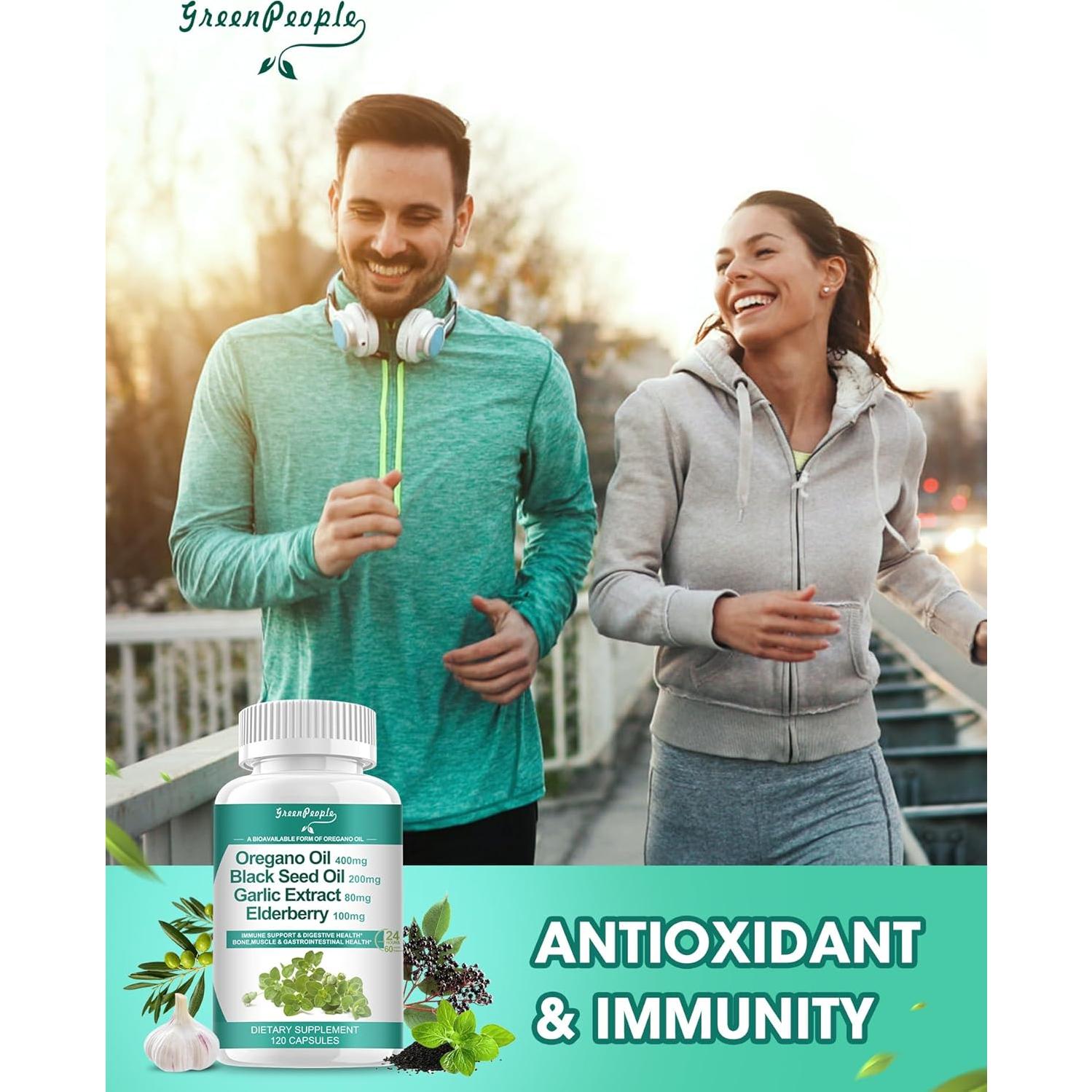 Cápsulas de Aceite de Orégano Orgánico Greenpeople 120 Ct