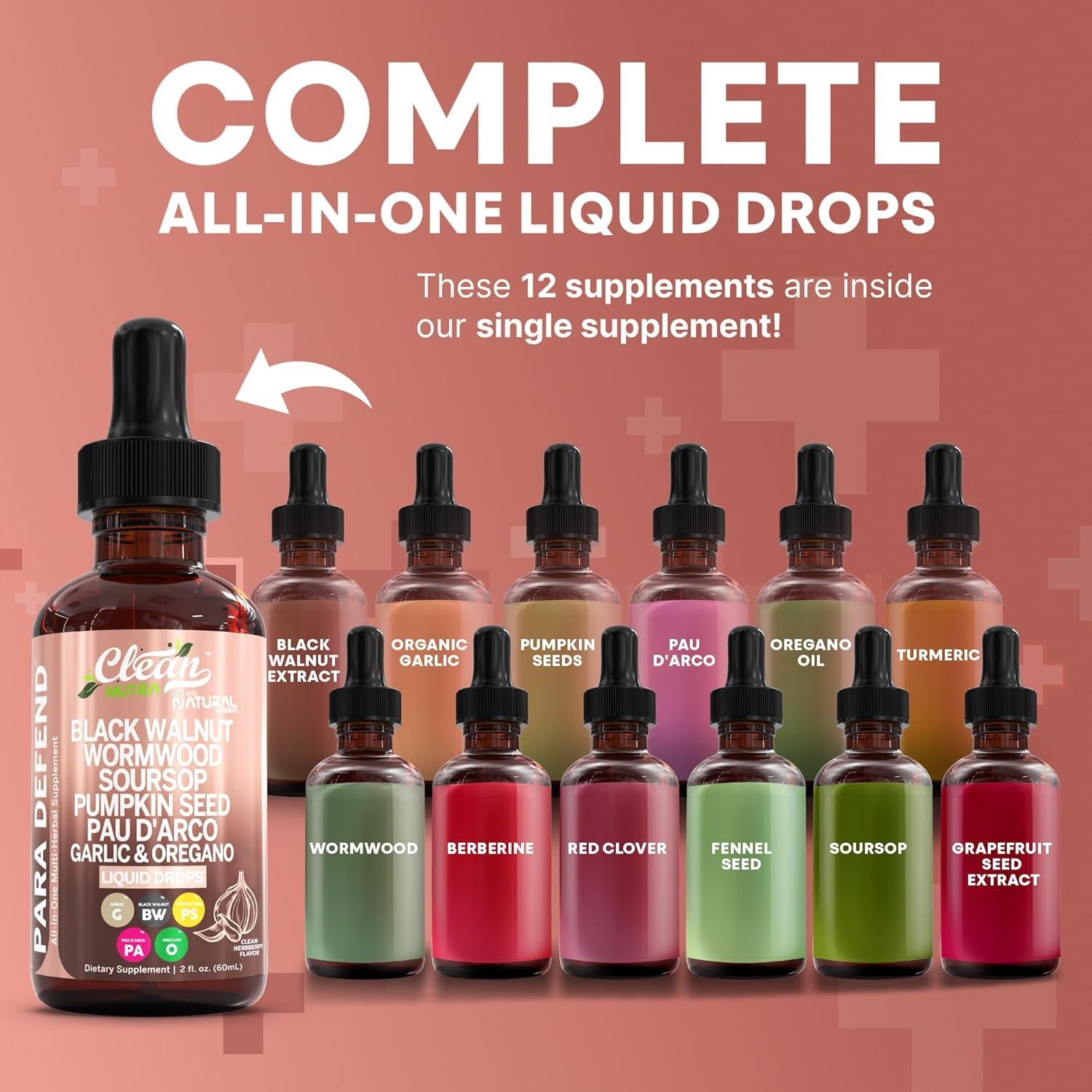 Gotas Líquidas Clean Nutra Ajenjo Nuez Negra 132g