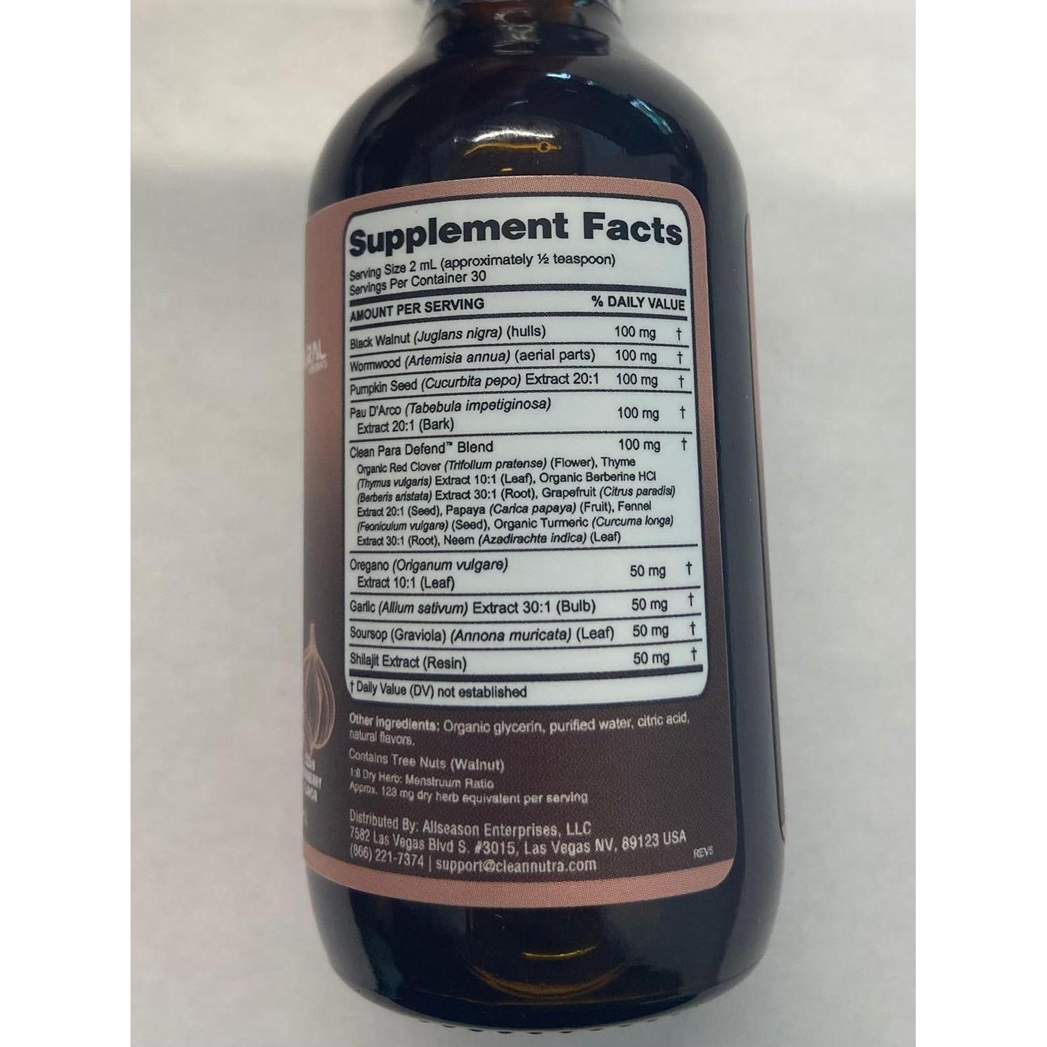 Gotas Líquidas Clean Nutra Ajenjo Nuez Negra 132g