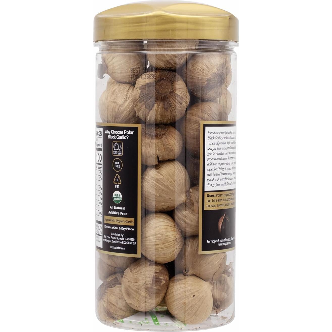 Ajo Negro Orgánico MW Polar 567 g - Bulbos Enteros, Natural