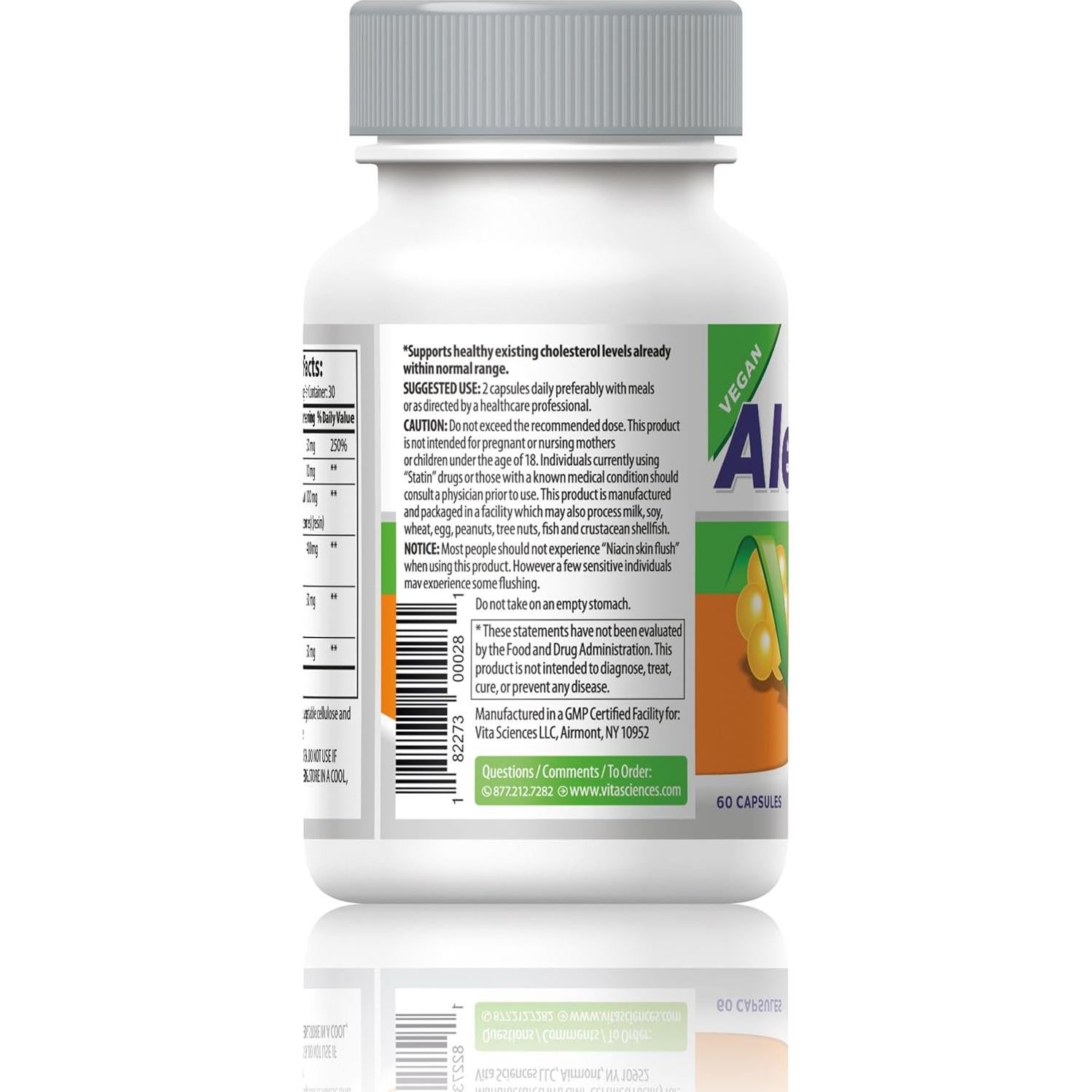 Suplemento Vegano de Colesterol Alestra 65g - Niacina y Esteroles