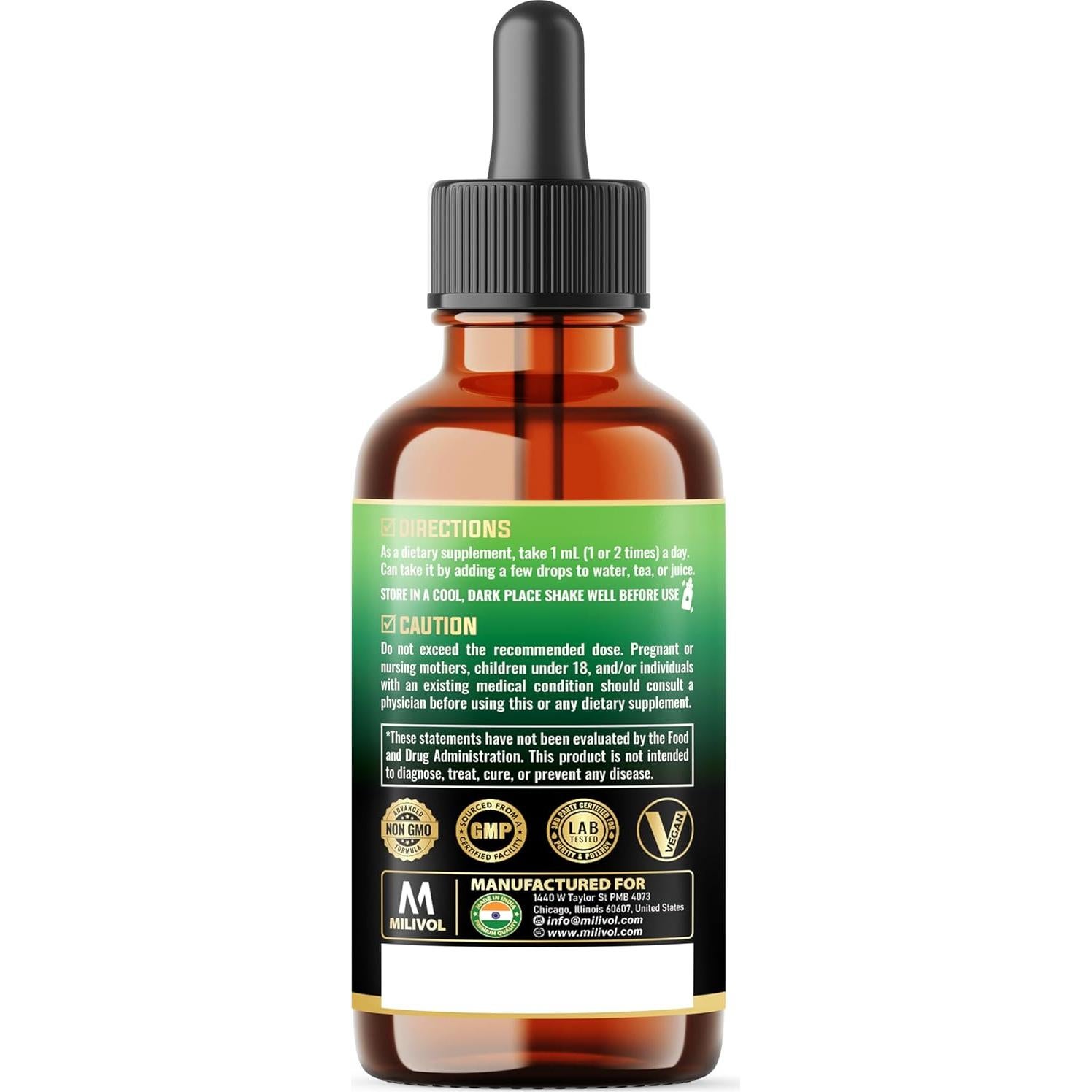 Gotas Líquidas Milivol 59 ml - Pimienta de Cayena y Jengibre