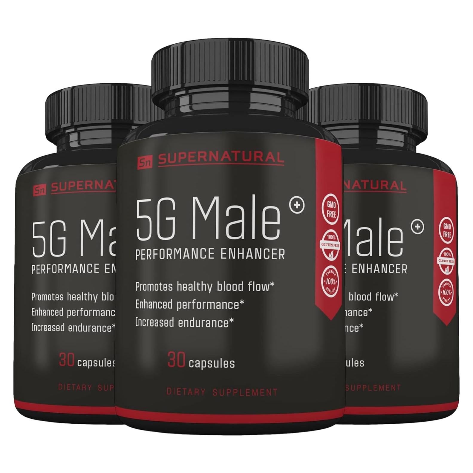 Suplemento Natural 5G Masculino - Aumenta Testosterona y Energía - 90 Cápsulas