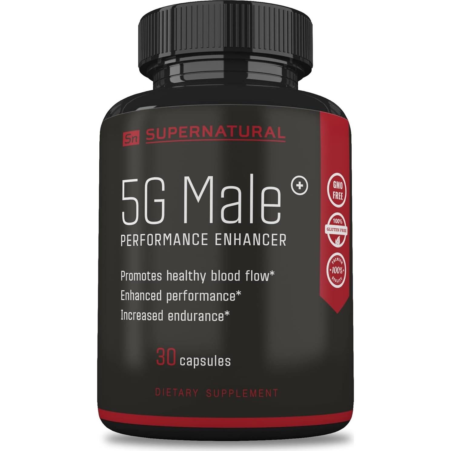 Suplemento Natural 5G Masculino - Aumenta Testosterona y Energía - 90 Cápsulas