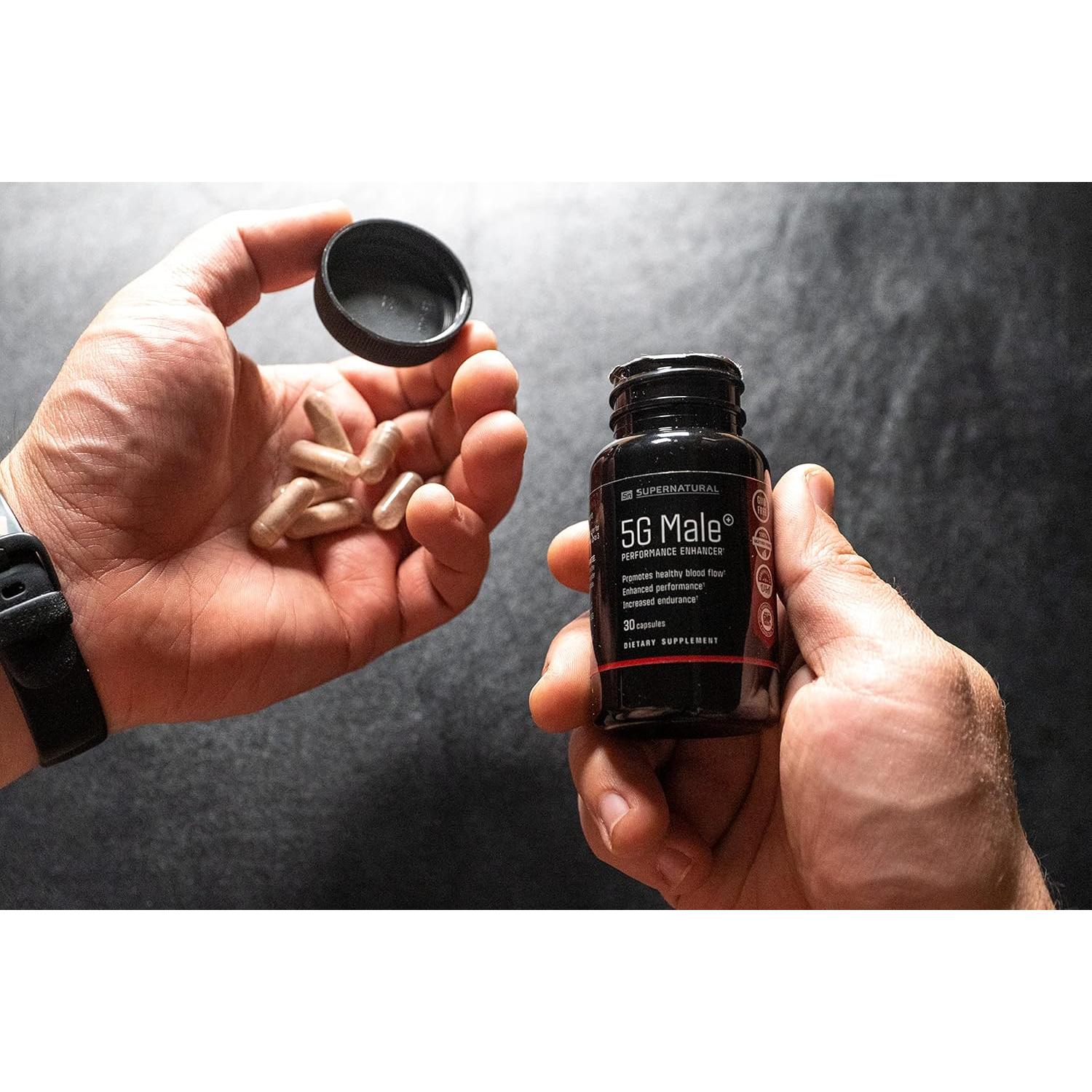 Suplemento Natural 5G Masculino - Aumenta Testosterona y Energía - 90 Cápsulas