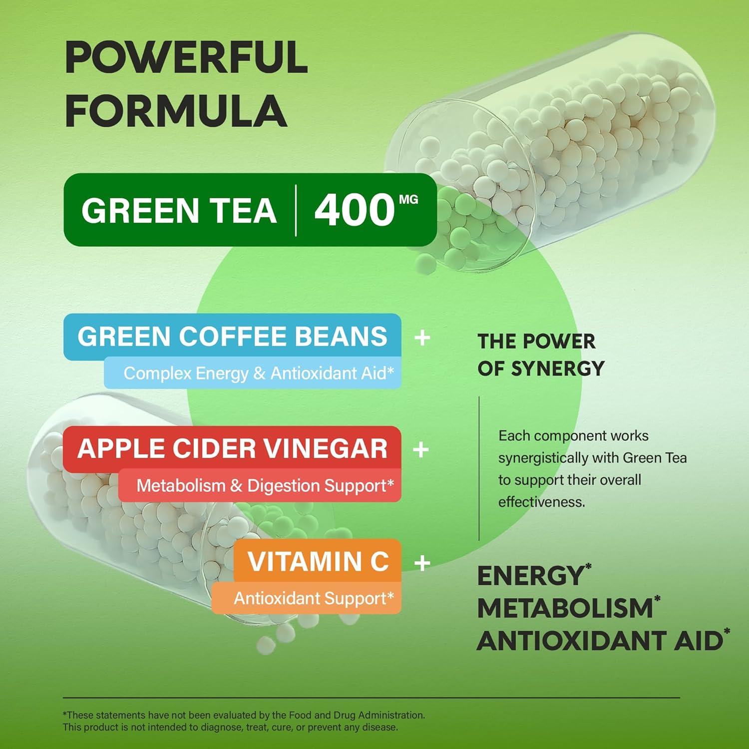 Cápsulas de Té Verde Nutra Harmony 120 Unidades - Energía y Metabolismo