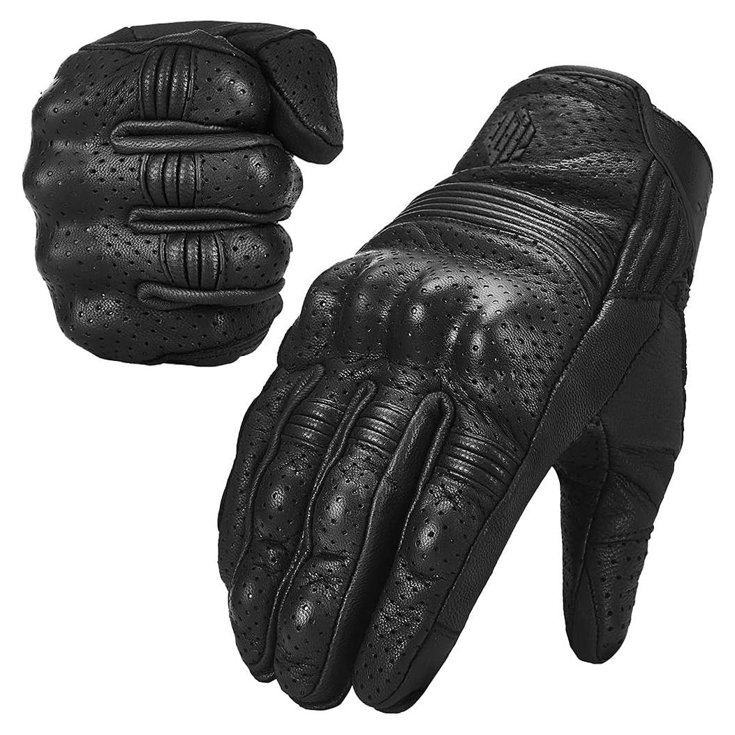 Guantes de Motocicleta ILM DN01 Talla L Negro Perforado