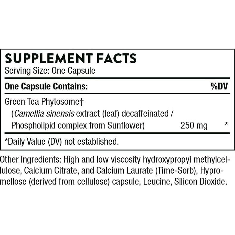 Té Verde Fitósoma Thorne - Antioxidante Hepático 60 Cápsulas