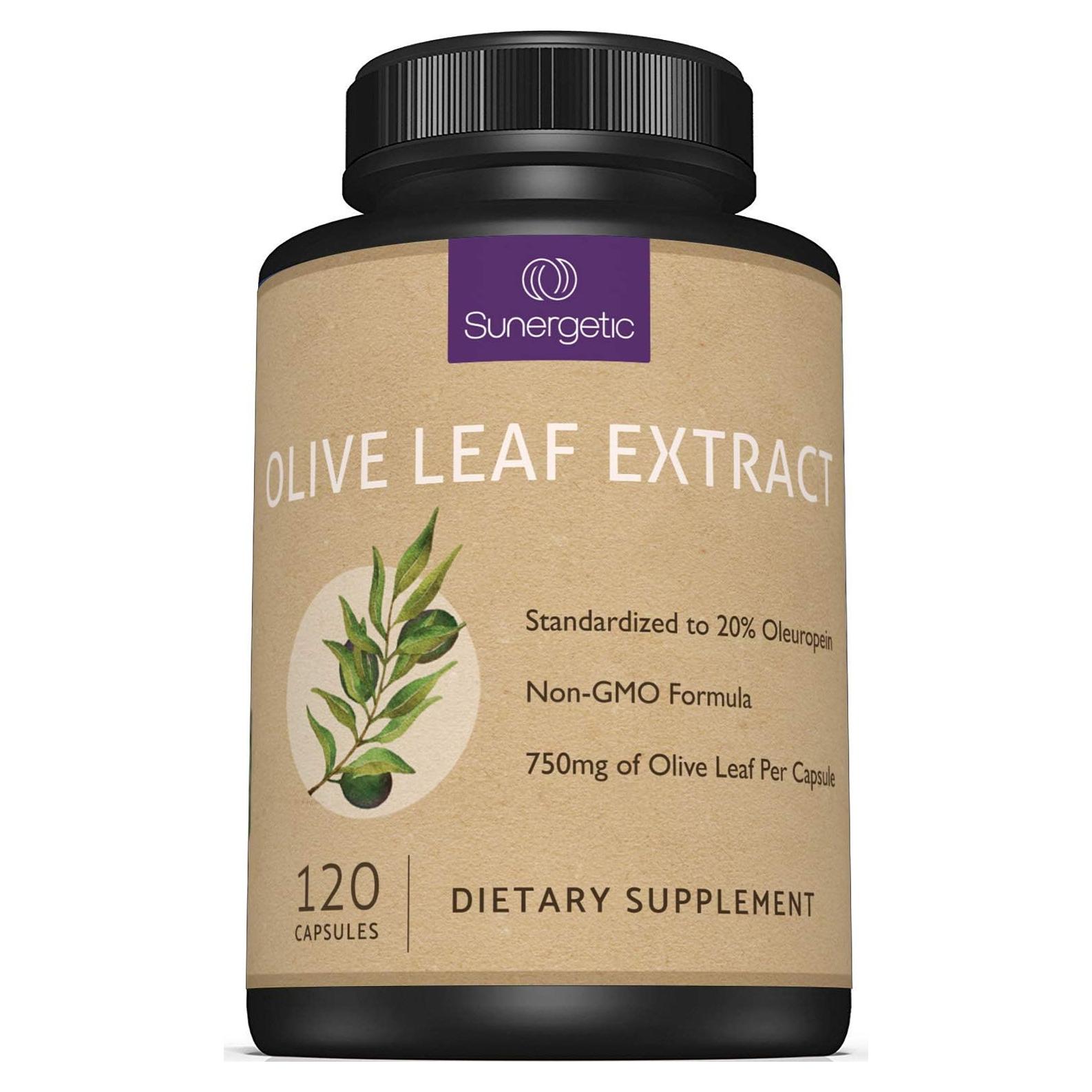 Cápsulas de Extracto de Hoja de Olivo Sunergetic 750mg 120 Unidades