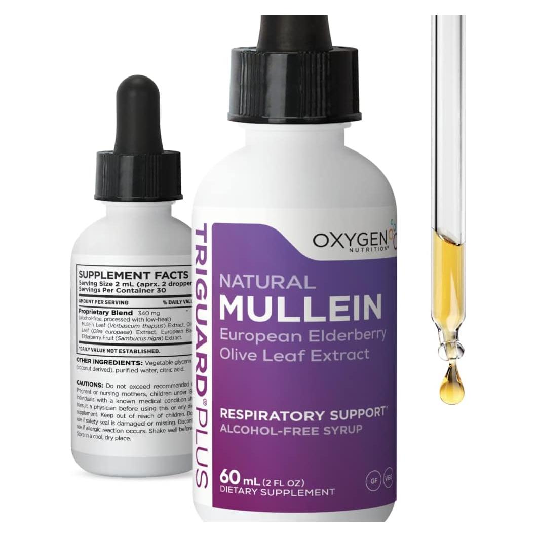 TriGuard Mullein Plus - Extracto Respiratorio 59 ml Sin Alcohol