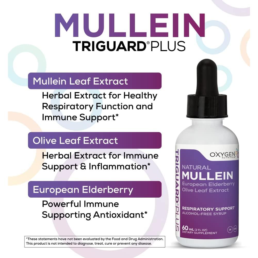 TriGuard Mullein Plus - Extracto Respiratorio 59 ml Sin Alcohol