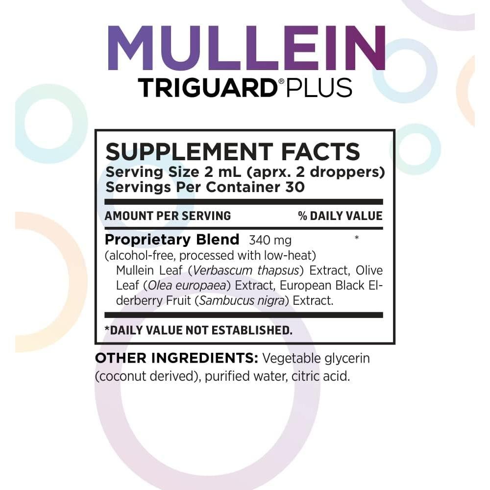 TriGuard Mullein Plus - Extracto Respiratorio 59 ml Sin Alcohol