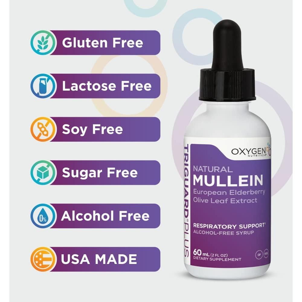 TriGuard Mullein Plus - Extracto Respiratorio 59 ml Sin Alcohol