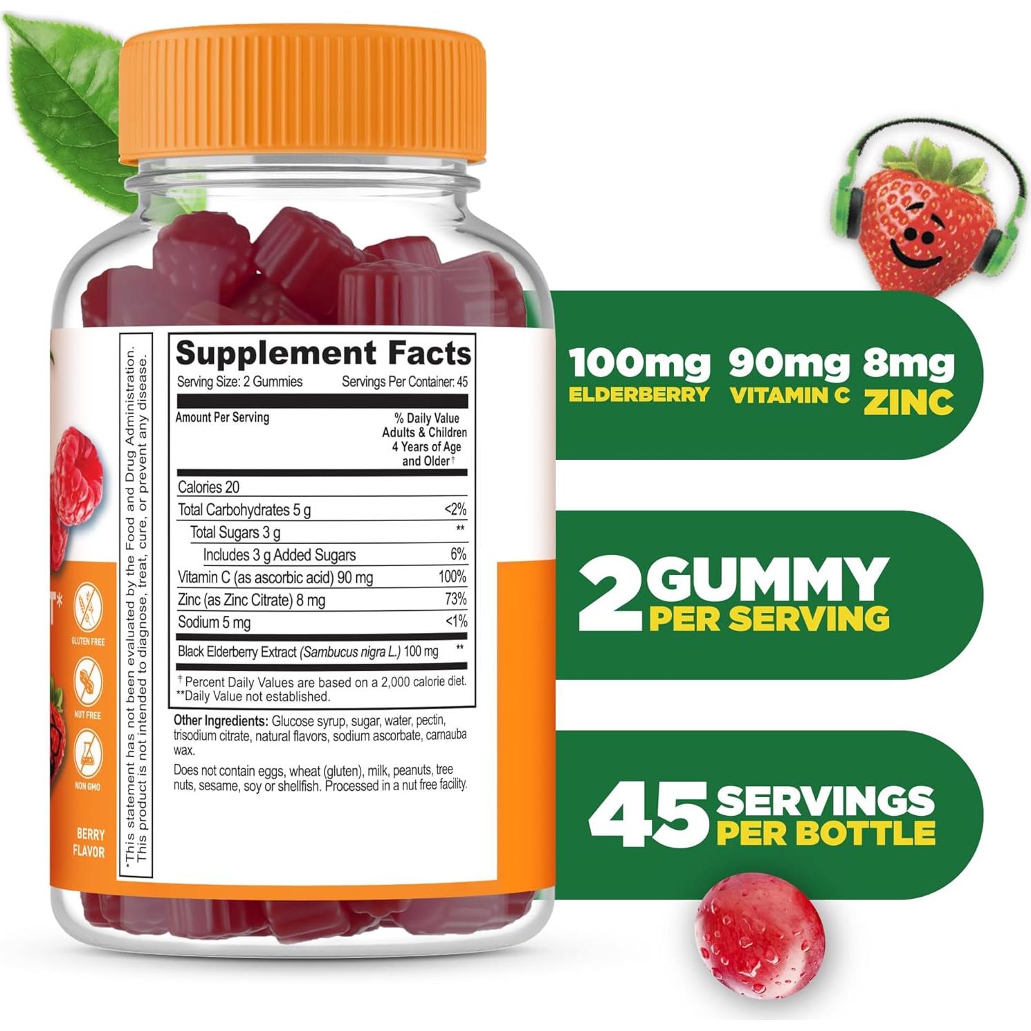 Gomitas Inmunológicas Lifeable Kids 90 Unidades Sabor Baya