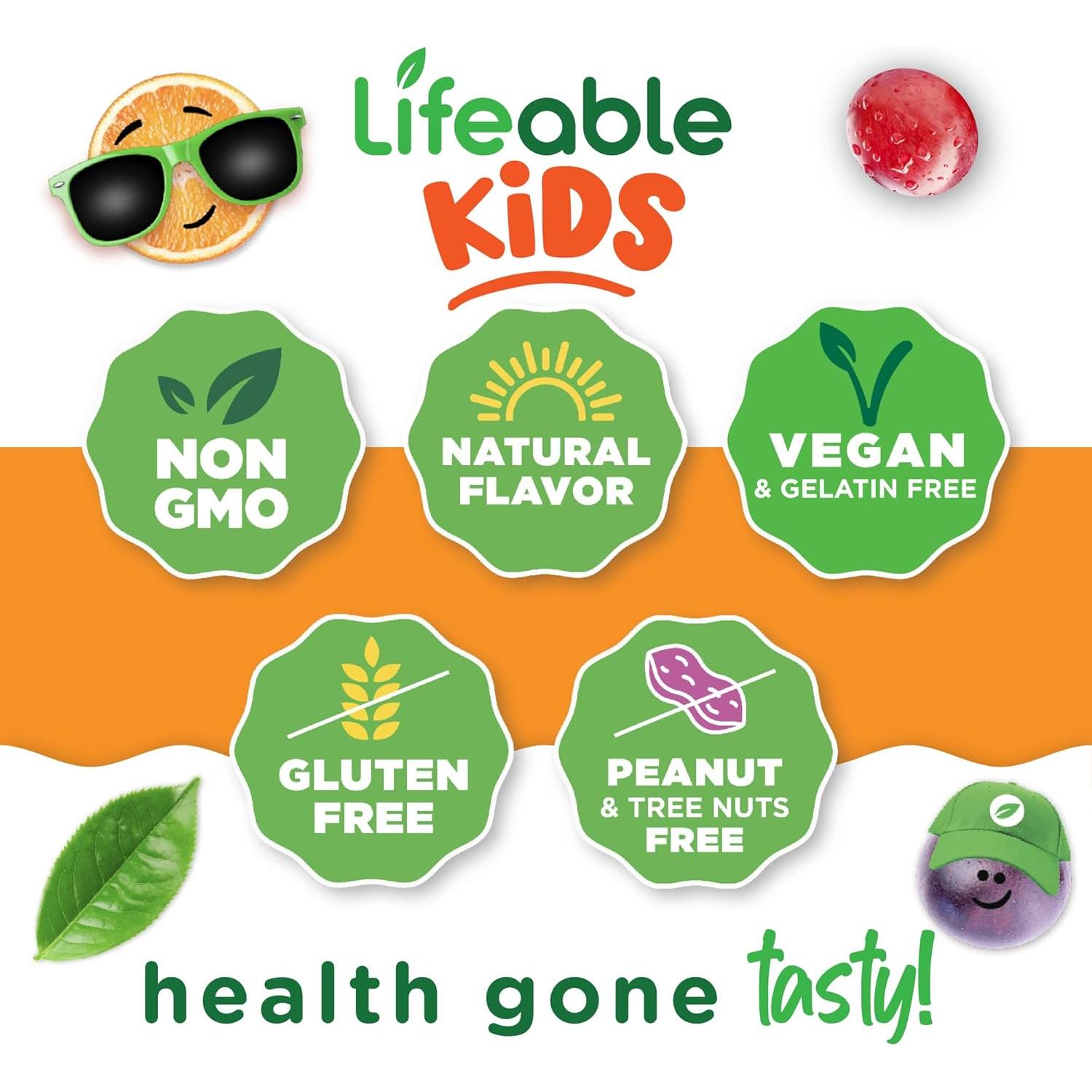 Gomitas Inmunológicas Lifeable Kids 90 Unidades Sabor Baya