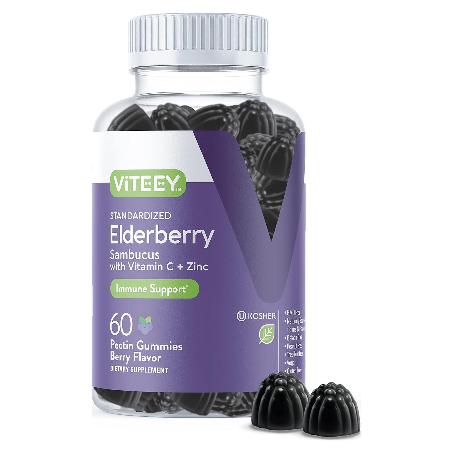 Gomitas Viteey de Vitamina C y Zinc Veganas - 60 Unidades