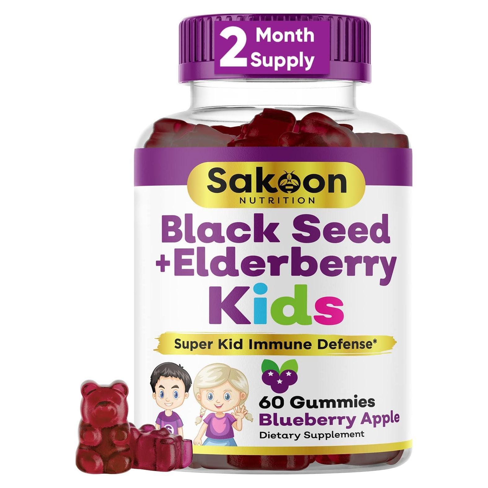 Gomitas de Saúco Sakoon Nutrition para Niños 60 Unidades
