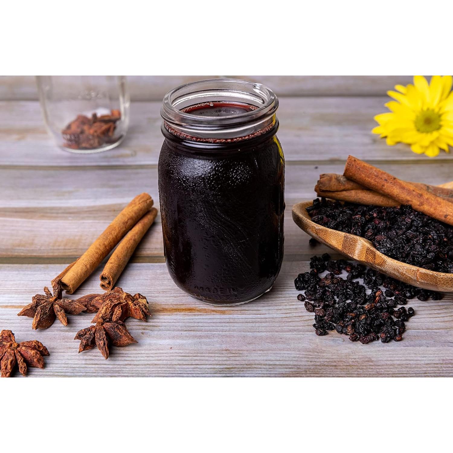 Saúcos Secos Orgánicos 0.45kg Real Wild Harvest - Sambucus Nigra