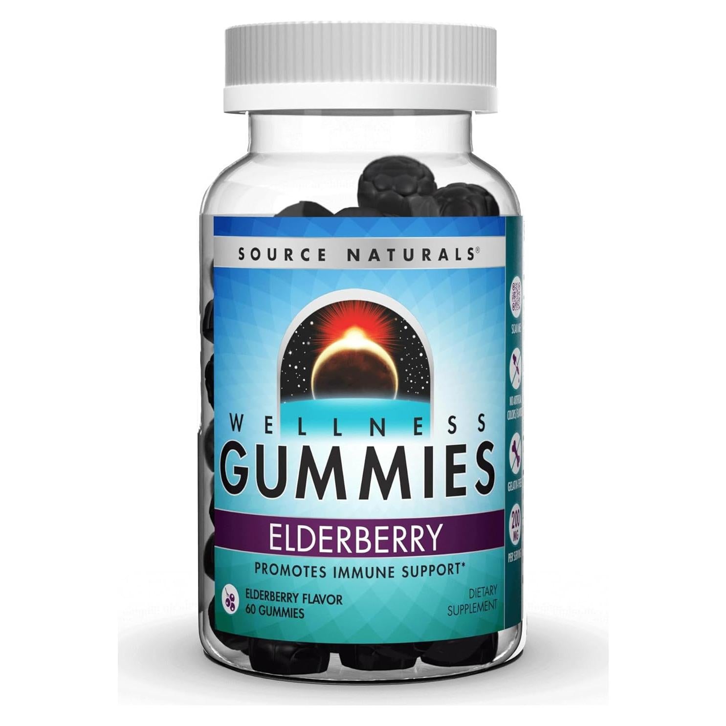 Gomitas de Saúco Wellness Source Naturals 200 mg - 60 Unidades