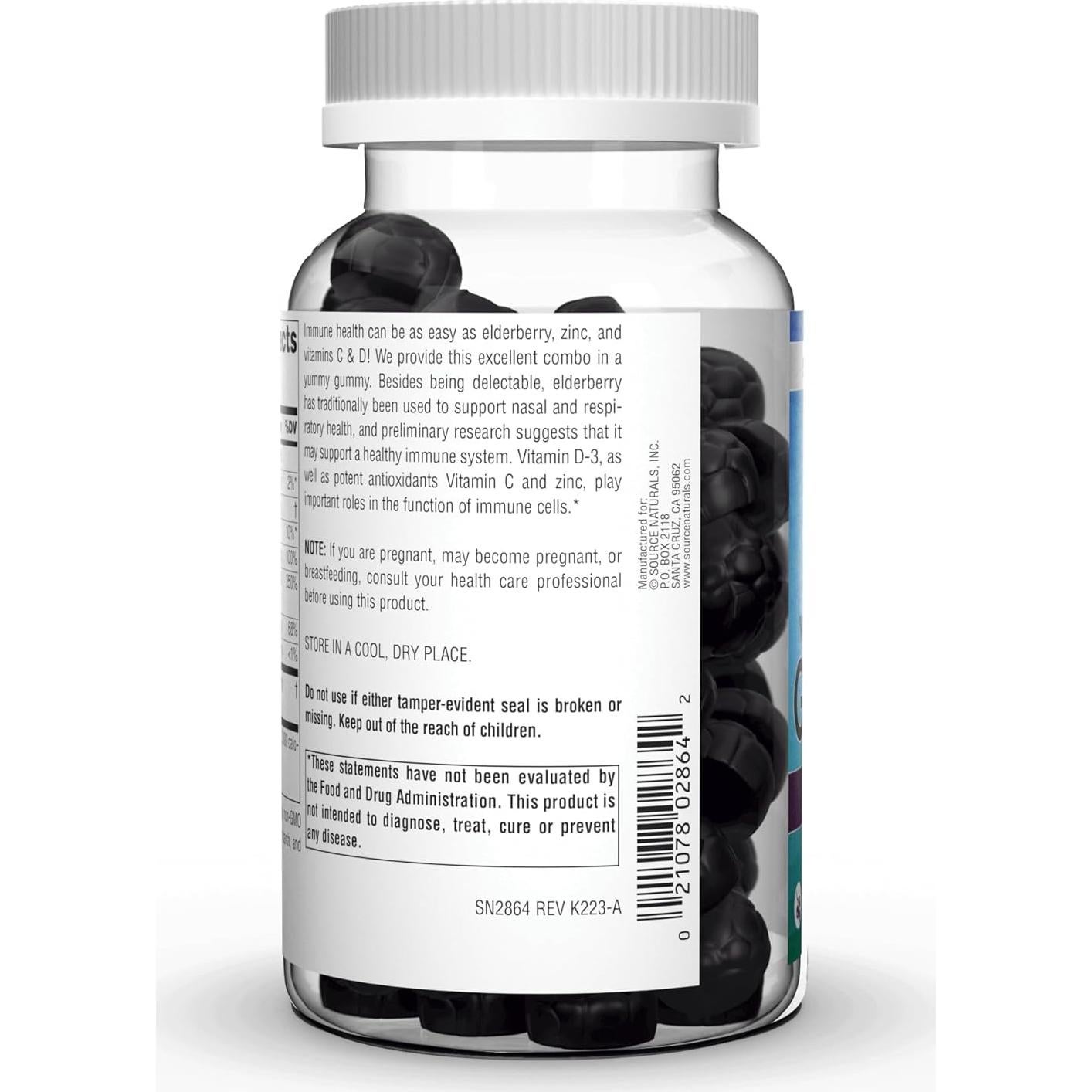 Gomitas de Saúco Wellness Source Naturals 200 mg - 60 Unidades