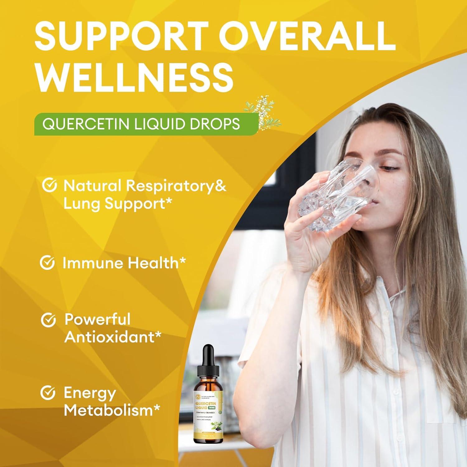 Gotas Líquidas de Quercetina 700mg Minch - 2 Paquetes de 60ml