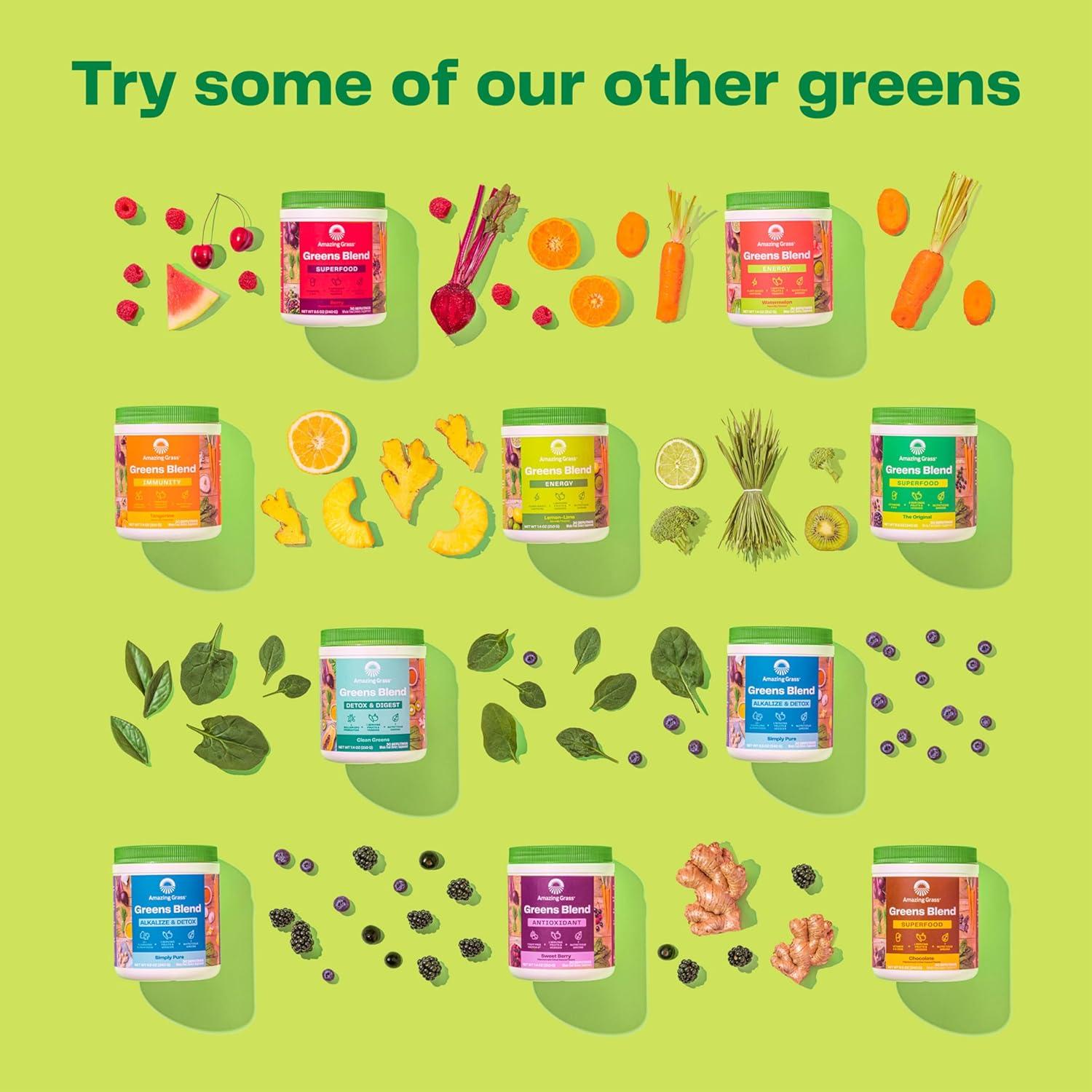 Mezcla de Verduras Antioxidante Amazing Grass 210g - Baya Dulce