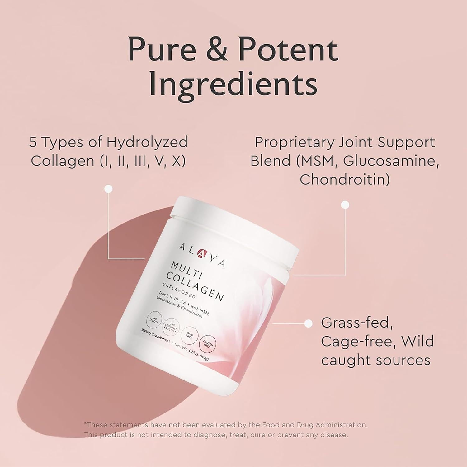 Polvo de Colágeno Múltiple Alaya - 20 Porciones - Salud Piel, Cabello y Uñas