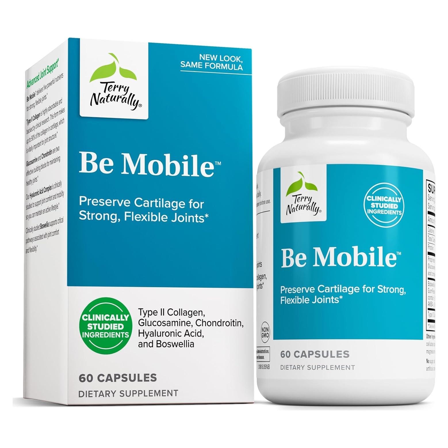 Suplemento de colágeno Terry Naturally Be Mobile - 60 cápsulas