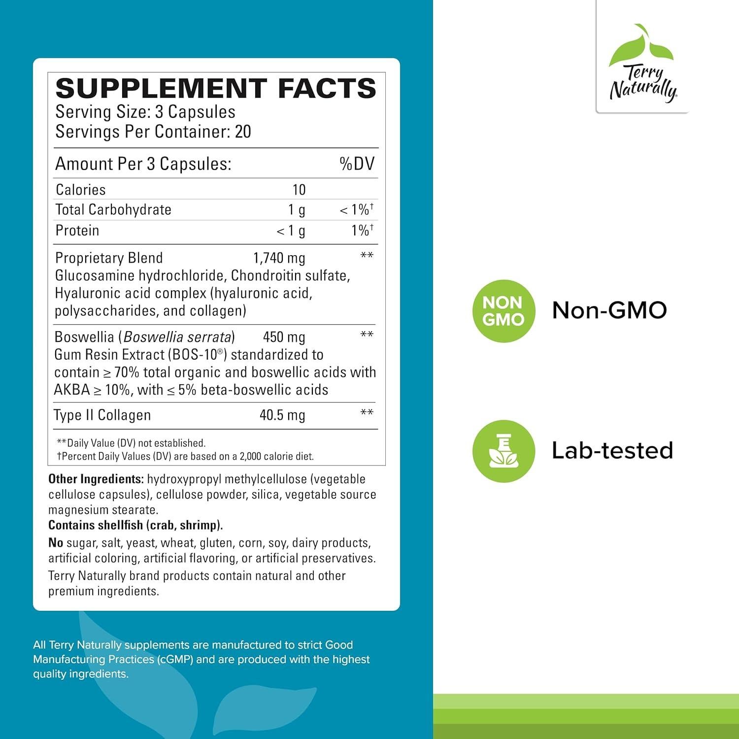 Suplemento de colágeno Terry Naturally Be Mobile - 60 cápsulas