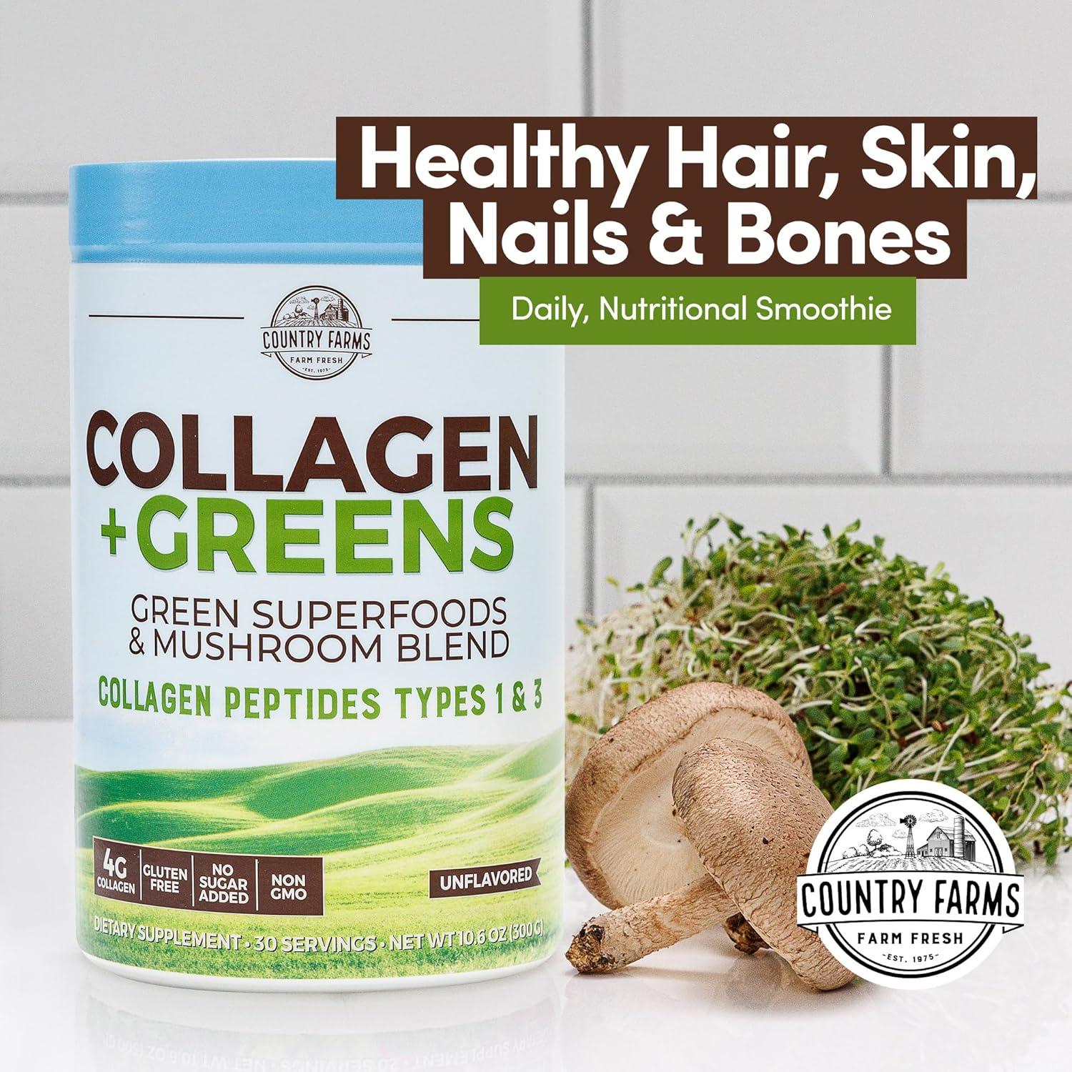 Polvo de Colágeno + Verdes Country Farms 600g - Suplemento Dietético