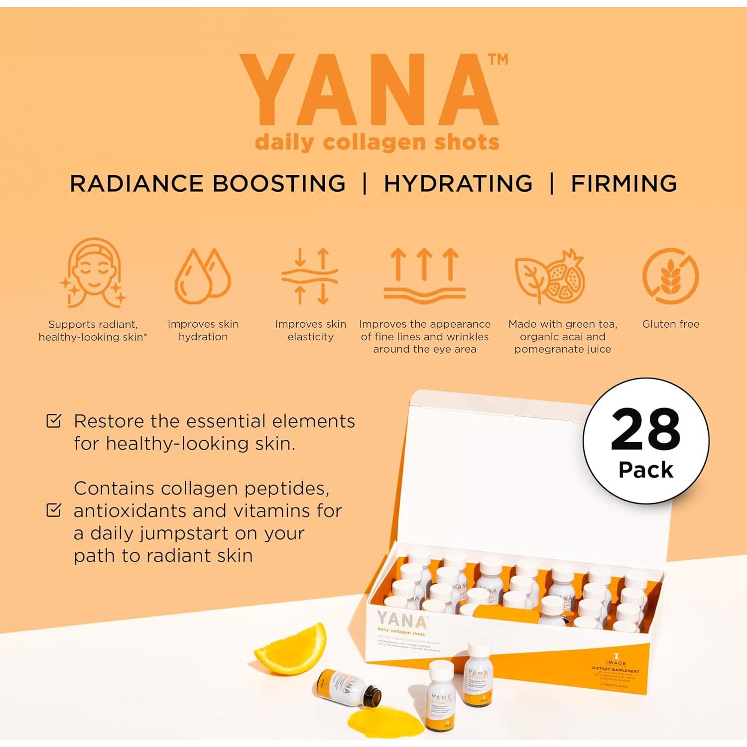 Disparos de Colágeno Líquido YANA IMAGE Skincare 2500 mg