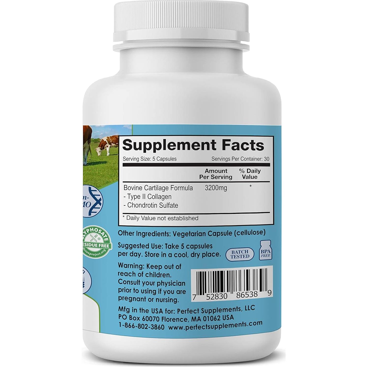 Colágeno Tipo II Perfecto Suplementos Perfectos 150 Cápsulas