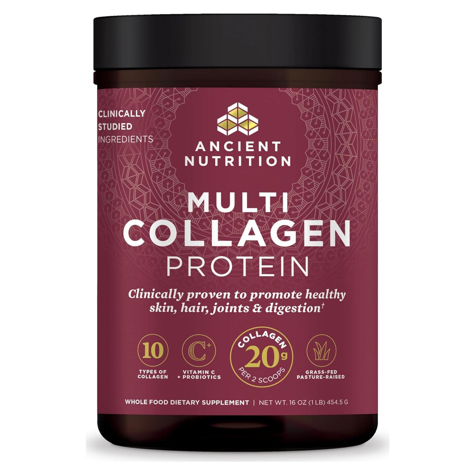 Proteína en Polvo Multi Colágeno Ancient Nutrition 45 Porciones