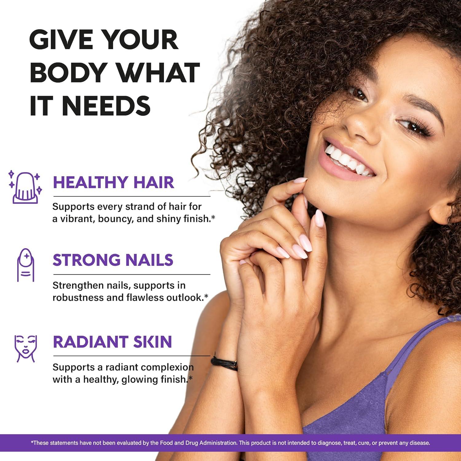 Gotas de Biotina y Colágeno Nutraharmony 60000 mcg - Suplemento para Cabello, Piel y Uñas