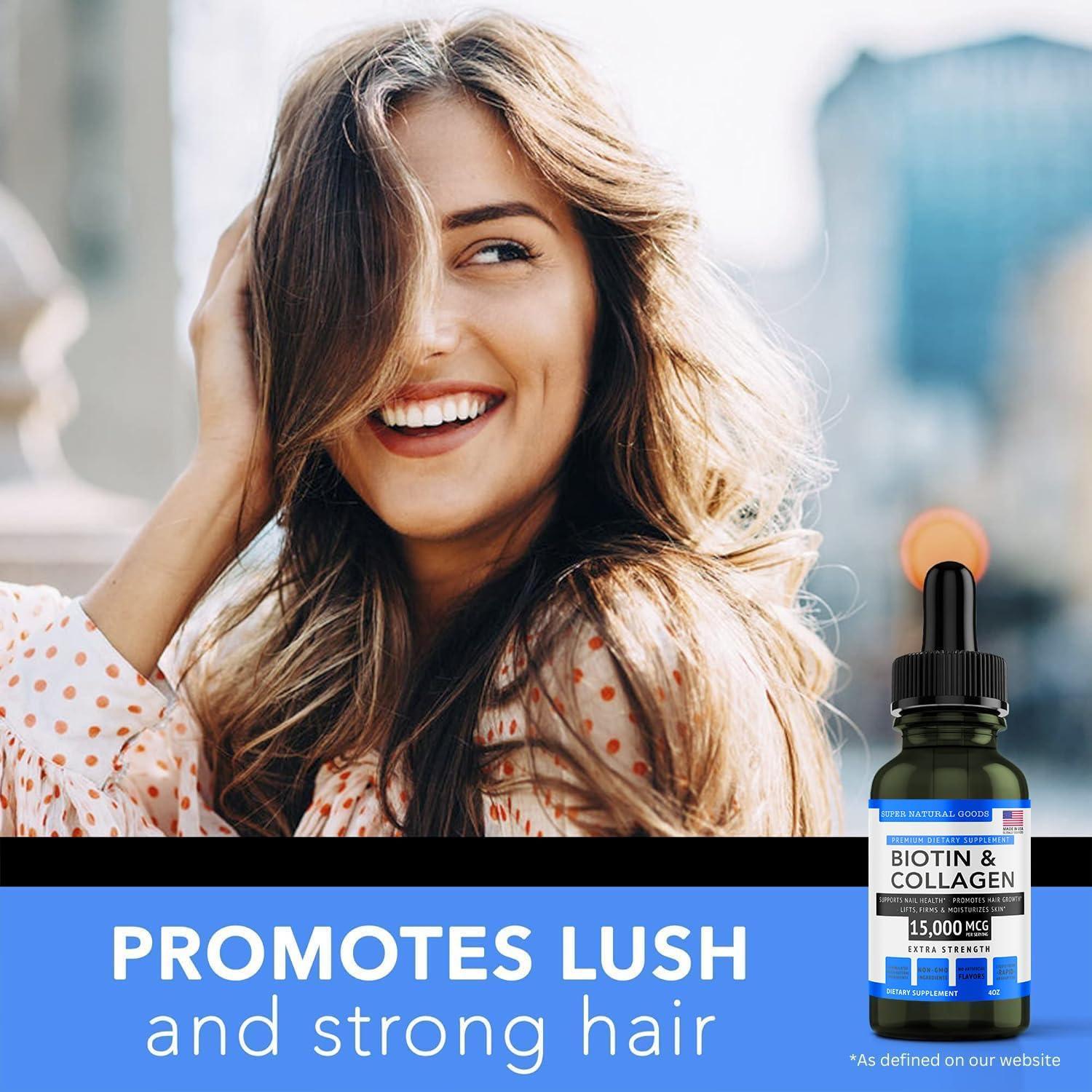 Biotina y Colágeno Super Natural Goods - 15,000 mcg - 113.4 g