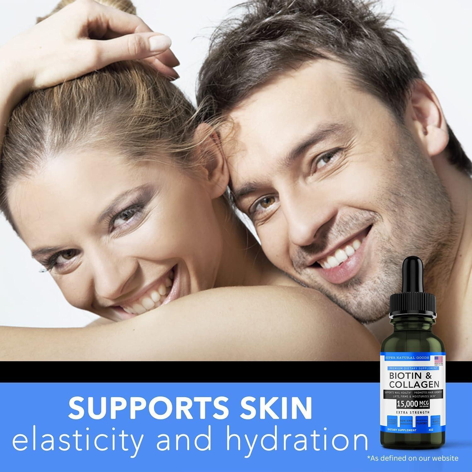 Biotina y Colágeno Super Natural Goods - 15,000 mcg - 113.4 g