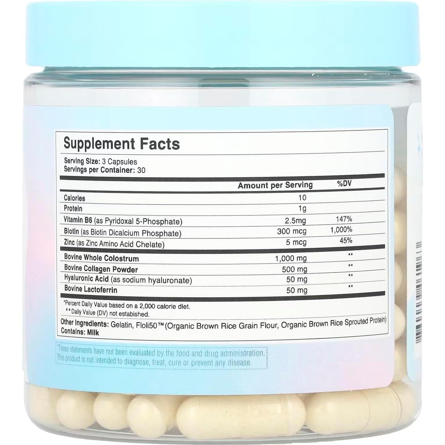 Vitaminas para Cabello, Piel y Uñas WonderCow - 90 Cápsulas