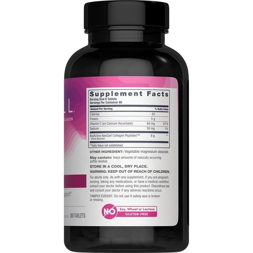 NeoCell Super Colágeno Plus C 360 Tabletas Suplemento Piel Cabello Uñas