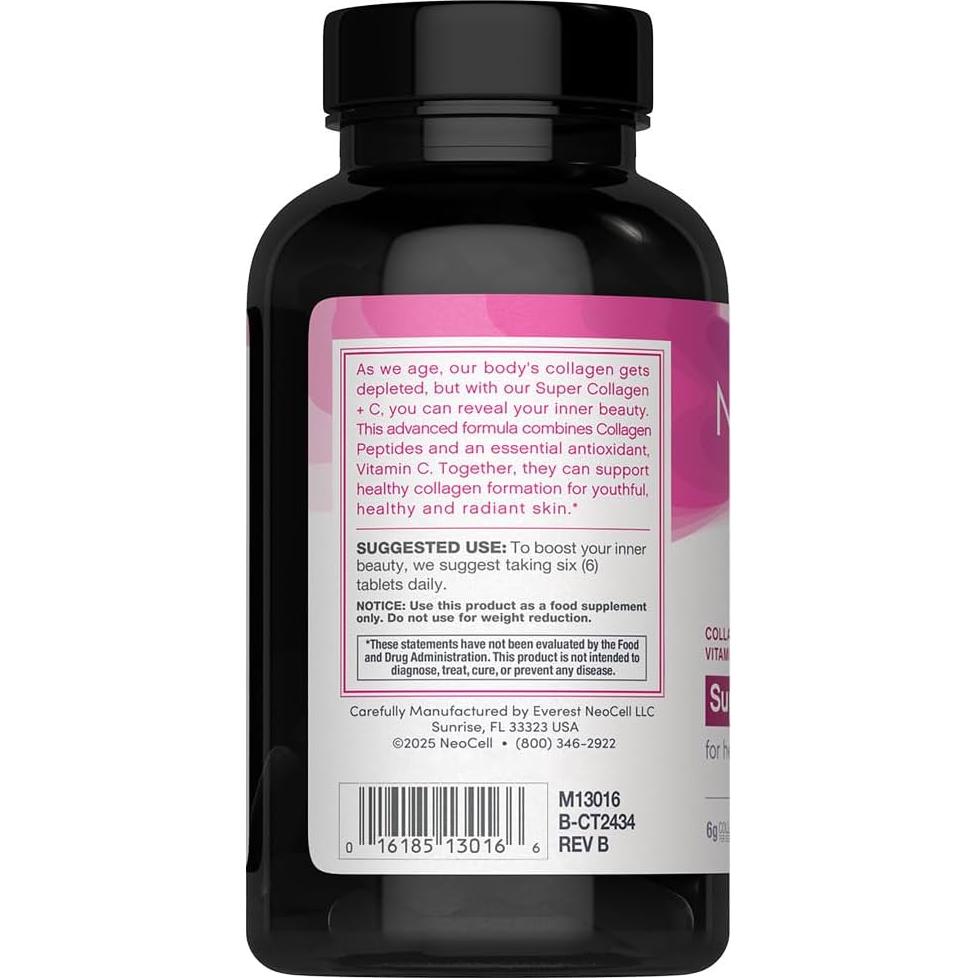 NeoCell Super Colágeno Plus C 360 Tabletas Suplemento Piel Cabello Uñas
