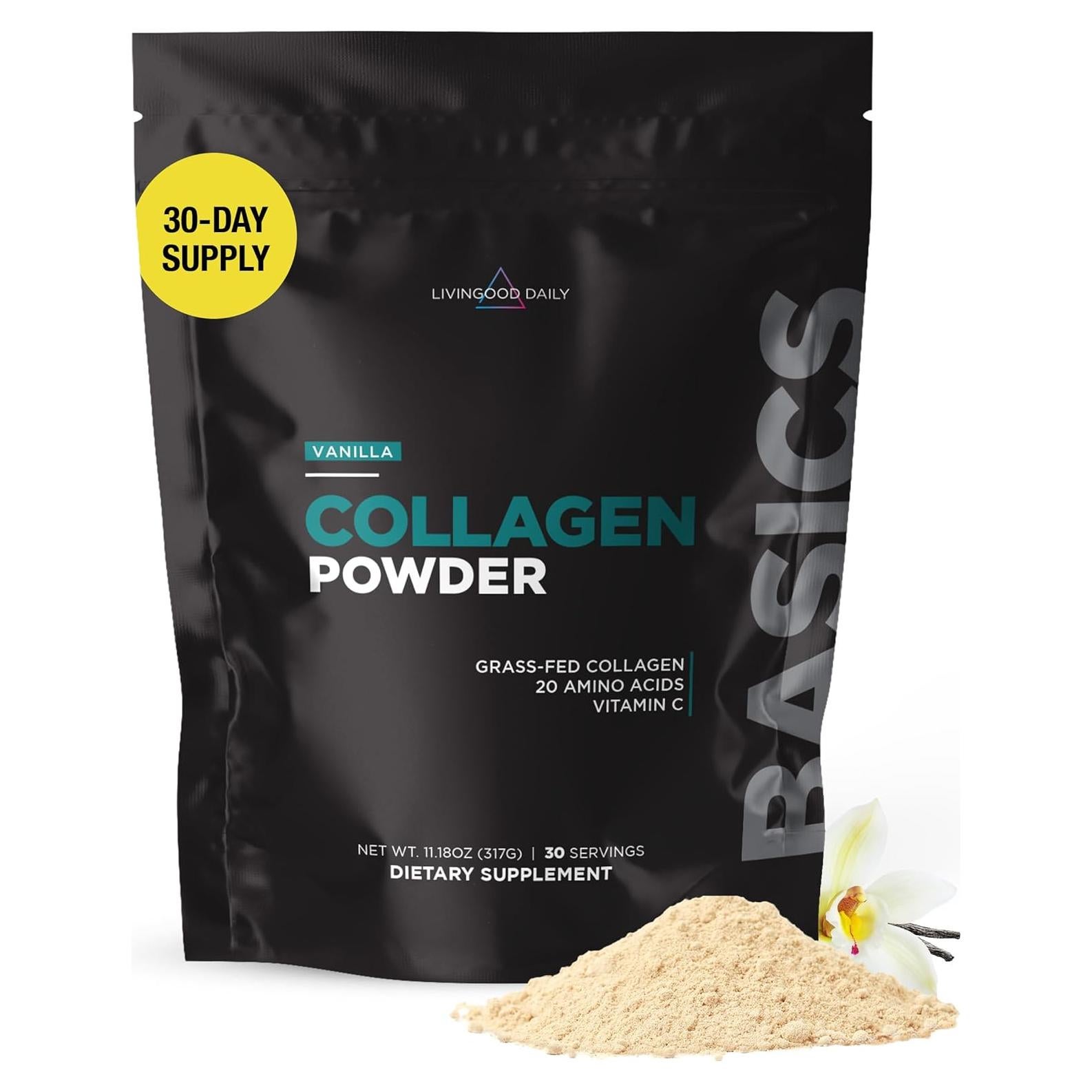 Polvo de colágeno hidrolizado Livingood Daily Vainilla 30 porciones